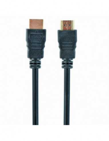 Cabluri video HDMI - VGA - DVI - DP Cable HDMI to HDMI 10.0m Cablexpert, male-male, V1.4, Black, Bulk, CC-HDMI4-10M