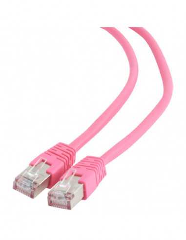Патч-корды Patch Cord Cat.6FTP, 1 m, Pink, PP6-1MRO, Cablexpert