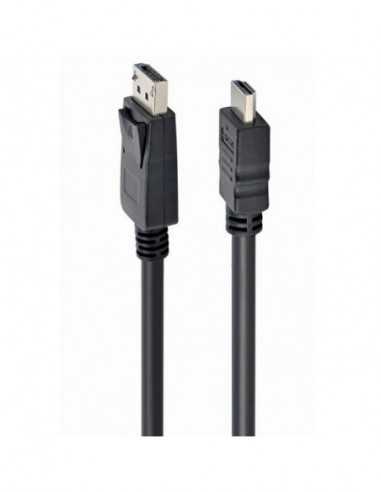 Cabluri video HDMI - VGA - DVI - DP Cable DP to HDMI 10.0m Cablexpert, CC-DP-HDMI-10M