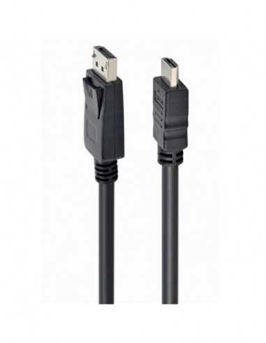 Видеокабели HDMI / VGA / DVI / DP Cable DP to HDMI 5.0m Cablexpert, CC-DP-HDMI-5M