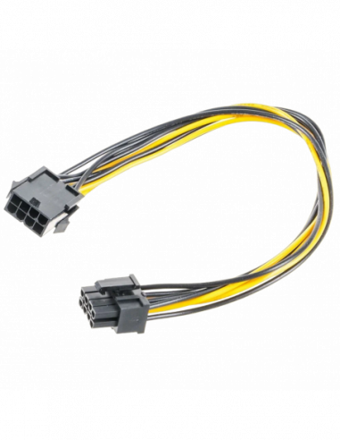 Cabluri de calculator interne Cable, CC-PSU-84 ATX Internal 6+2 pin PCI express power extension cable, 0.3 m, Cablexpert