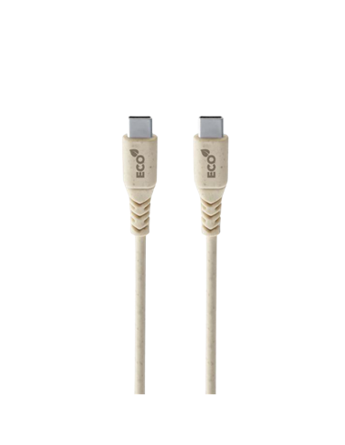 Кабель для зарядки и синхронизации Cellularline Become Eco Cable, USB Type-C/USB Type-C, 1,2м, Бежевый