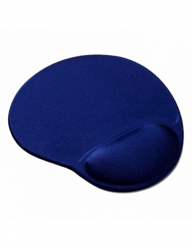 Covorașe pentru mouse Mouse Pad Gembird MP-GEL-B, 240 × 220 × 4mm, Cloth, Gel wrist support, Blue
