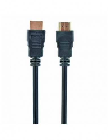 Cabluri video HDMI - VGA - DVI - DP Cable HDMI to HDMI 0.5m Cablexpert male-male, V1.4, Black, CC-HDMI4-0.5M