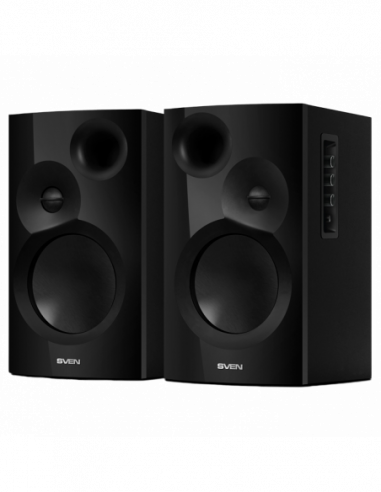 Boxe 2.0 din lemn Speakers SVEN SPS-701 Black, 40w, Bluetooth