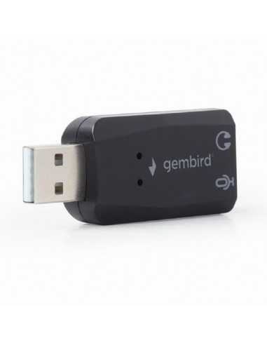 Звуковые карты Sound Card Gembird SC-USB2.0-01, USB, 2x3.5 mm sockets: stereo output, microphone mono input