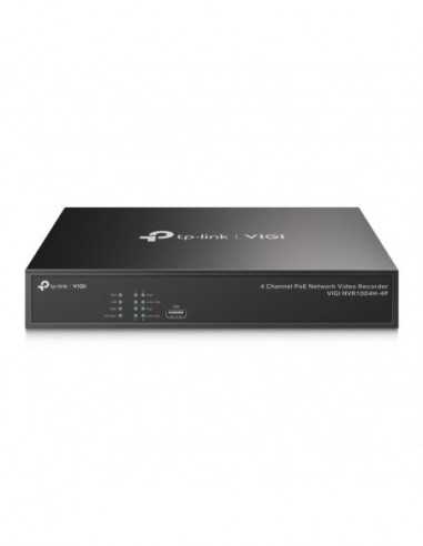 Сетевой рекордер видеонаблюдение TP-Link VIGI NVR1004H-4P, 4 Channel PoE+ Network Video Recorder
