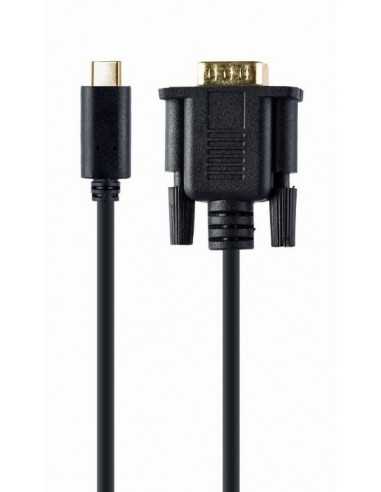 Видеокабели HDMI / VGA / DVI / DP Cable Type-C to VGA 2.0m Cablexper, 1920 x 1080 at 60 Hz, A-CM-VGAM-01