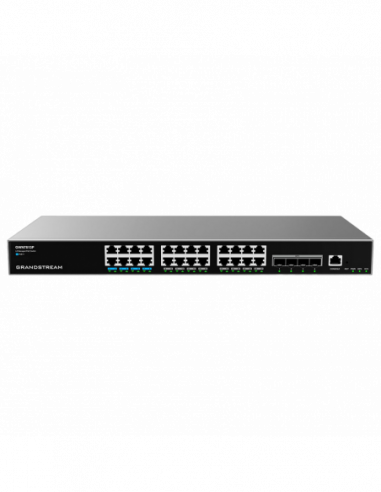 PoE оборудование 24-port Gigabit Layer 3 Managed PoE++ Switch, Grandstream GWN7813P, 24xPoE, 4x10Gbit SFP+, Stackable, 360W Budg