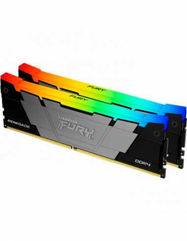 DIMM DDR4 SDRAM 32GB DDR4-3200MHz Kingston FURY Renegade RGB (Kit of 2x16GB) (KF432C16RB12AK232), CL16-18-18, 1.35V