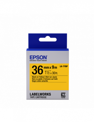 Cartuș de etichete Epson Tape Cartridge EPSON LK7YBP: 36mm9m, Pastel BlackYellow, C53S657005