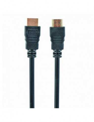 Cabluri video HDMI - VGA - DVI - DP Cable HDMI to HDMI 7.5.m Cablexpert, male-male, V1.4, Black, Bulk, CC-HDMI4-7.5M