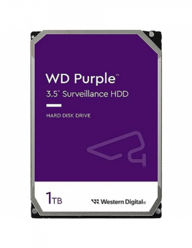 Настольное хранилище HDD 3.5 3.5 HDD 1.0TB-SATA- 64MB Western Digital Purple (WD11PURZ), Surveillance, CMR