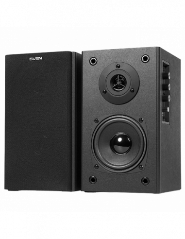 Колонки 2.0 деревянные Speakers SVEN SPS-611S Black leather, 36w