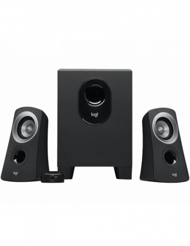 Boxe 2.1 Speakers Logitech Z313, 2.125W RMS, Wired RC, Black