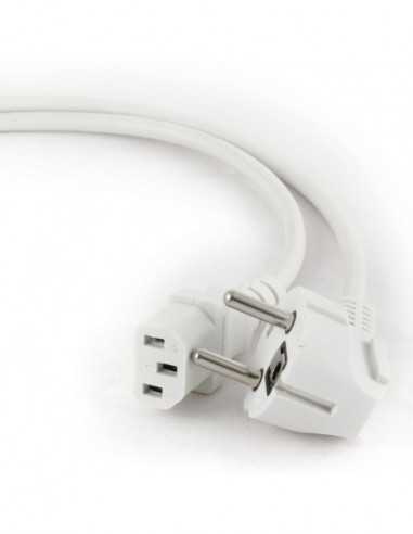 Cabluri de alimentare Power Cord PC-220V 1.8m Euro Plug WHITE, VDE approval, Cablexpert, PC-186W-VDE