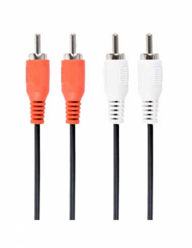 Audio: cabluri, adaptoare Cable RCA2 - RCA2, 1.8m, Cablexpert, CCA-2R2R-6