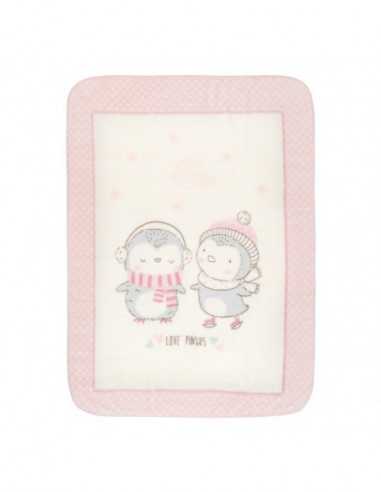 Textile Super soft baby blanket 110140 Love Pingus Pink