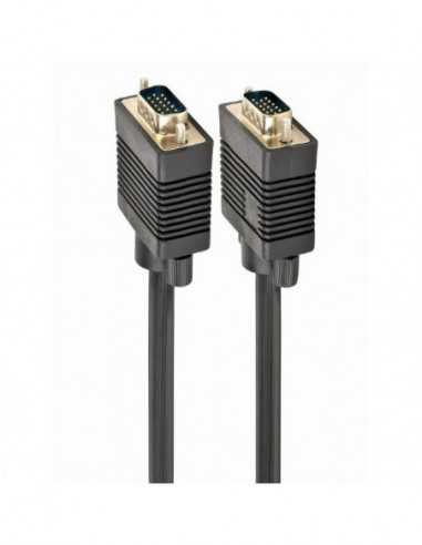 Cabluri video HDMI - VGA - DVI - DP Cable VGA Premium 20.0m, HD15MHD15M Black, Cablexpert, CC-PPVGA-20M-B