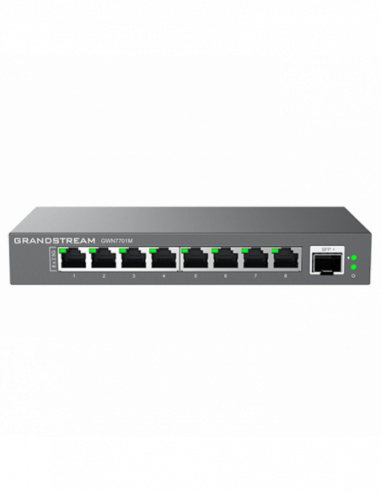 Comutatoare negestionate 10-100Mbps-1-2,5-10 Gbps .8-port 101002500Mbps Switch Grandstream GWN7701M, 1xSFP+ 110Gbps, Metal