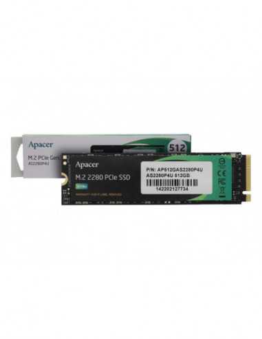 M.2 PCIe NVMe SSD .M.2 NVMe SSD 512GB Apacer AS2280P4U [PCIe 3.0 x4, RW:35002300MBs, 400600K IOPS, 350TB,3DTLC]