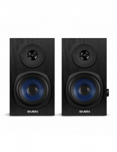 Колонки 2.0 деревянные Speakers SVEN SPS-576 Black, 8w, Bluetooth, USB power