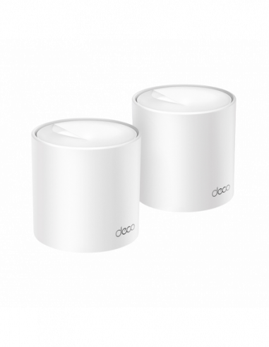 Routere fără fir Whole-Home Mesh Dual Band Wi-Fi 6 System TP-LINK, Deco X10(2-pack), 1500Mbps, MU-MIMO, Gbit Ports