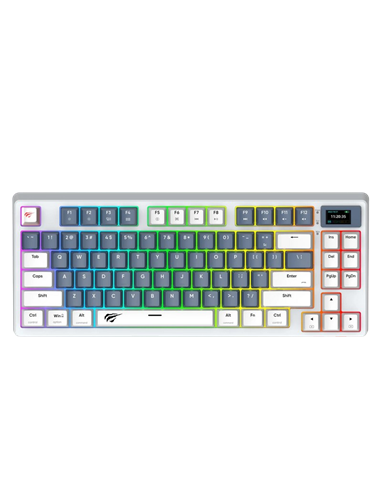 Tastatură Havit KB884L, Cu fir, Alb | Albastru