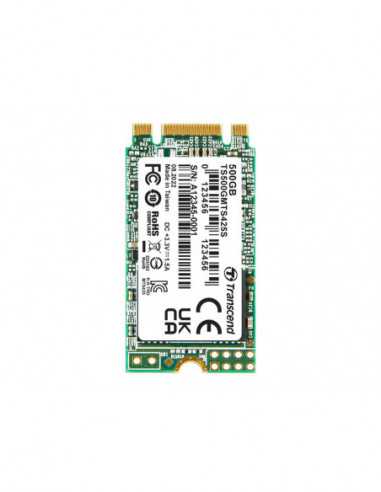 M.2 SATA SSD .M.2 SATA SSD 500GB Transcend TS500GMTS425S [42mm, RW:530480MBs, 50K75K IOPS, 180 TBW, 3DTLC]