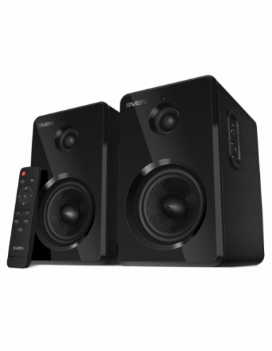 Boxe 2.0 din lemn Speakers SVEN SPS-730 50W, USBmicroSD, RC, Bluetooth, Black