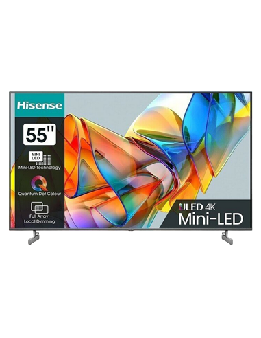 55" LED SMART Телевизор Hisense 55U6KQ, 3840x2160 4K UHD, VIDAA U6.0, Серый