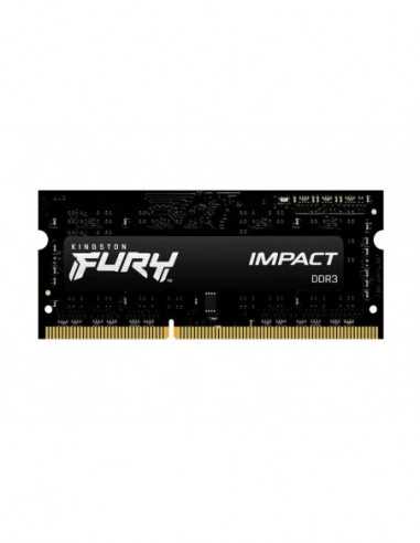 SO-DIMM DDR3/DDR2 4GB DDR3 1600MHz SODIMM 204pin Kingston FURY Impact (KF316LS9IB4), CL9-9-9, 1.35V, Black