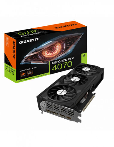 Видеокарты GIGABYTE VGA Gigabyte RTX4070 12GB GDDR6X WindForce OC (GV-N4070WF3OC-12GD)