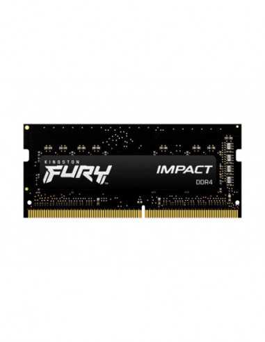SO-DIMM DDR4 16GB DDR4-2666MHz SODIMM Kingston FURY Impact (KF426S15IB116), CL15-17-17, 1.2V, Intel XMP, Black