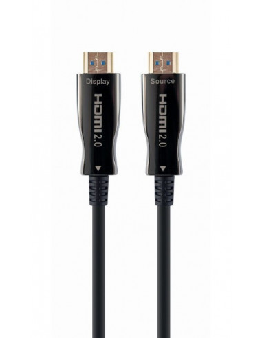 Cabluri video HDMI - VGA - DVI - DP Cable HDMI to HDMI Active Optical 20.0m Cablexpert, 4K UHD at 60Hz, CCBP-HDMI-AOC-20M-02