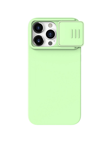 Husă Nillkin iPhone 15 Pro Max, CamShield Silky Silicone, Mint Green