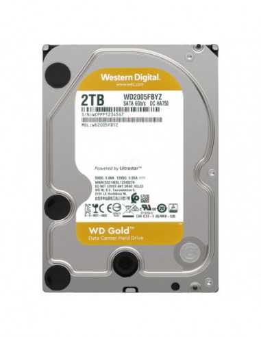 Настольное хранилище HDD 3.5 3.5 HDD 2.0TB-SATA-128MB Western Digital Gold (WD2005FBYZ), Enterprise, CMR, 2.5M (MTBF)