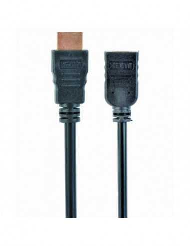Видеокабели HDMI / VGA / DVI / DP Cable HDMI male to HDMI female 4.5m Cablexpert male-female, V1.4, Black, CC-HDMI4X-15