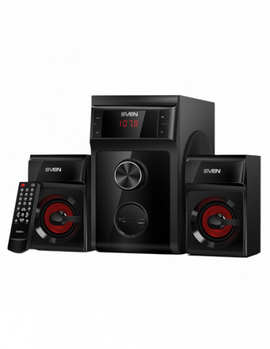 Boxe 2.1 Speakers SVEN MS-302 SD-card, USB, FM, Black, 40w 20w + 2x10w 2.1