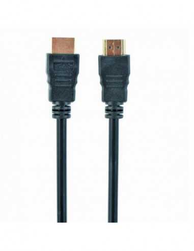 Cabluri video HDMI - VGA - DVI - DP Cable HDMI to HDMI 30.0m Cablexpert, male-male, V1.4, Black, Bulk, CC-HDMI4-30M