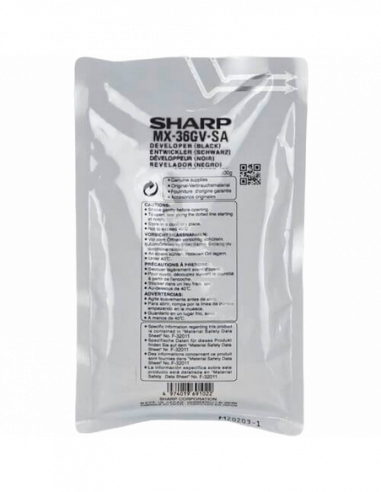 Toner Sharp Monochrome Developer Sharp BP-GV200, Black