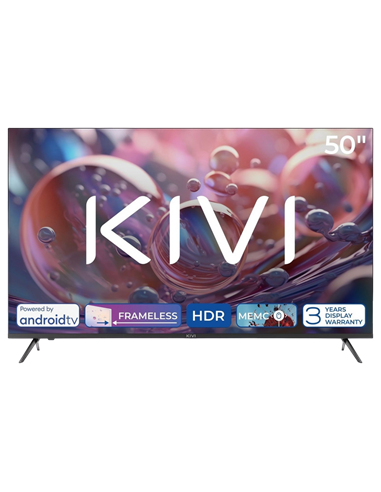 50" LED SMART Телевизор KIVI 50U760QB, 3840x2160 4K UHD, Android TV, Чёрный