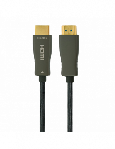 Cabluri video HDMI - VGA - DVI - DP Cable HDMI to HDMI Active Optical 80.0m Cablexpert, 4K UHD at 60Hz, CCBP-HDMI-AOC-80M-02
