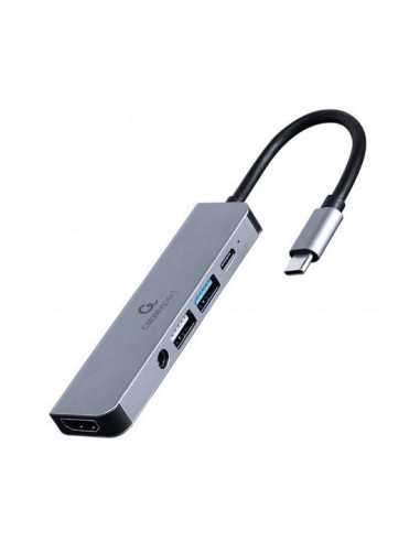Cuplare și conectare Docking Station Gembird A-CM-COMBO5-02, USB 3.1, USB2.0, HDMI, 3.5mm, PD 87W