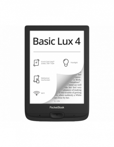 E-Ink PocketBook Basic Lux 4, Ink Black, 6 E Ink Carta (758x1024)