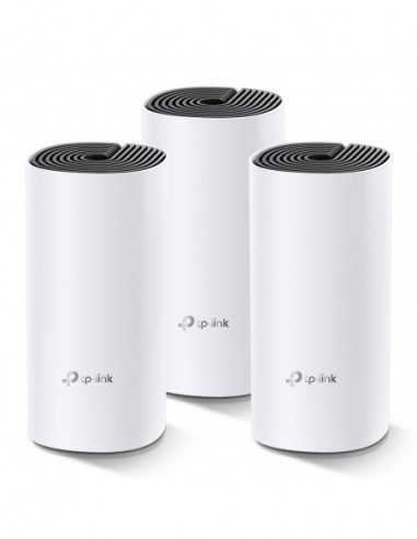 Беспроводные маршрутизаторы Whole-Home Mesh Dual Band Wi-Fi AC System TP-LINK, Deco M4(3-pack), 1200Mbps, MU-MIMO, Gbit Ports