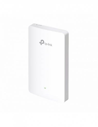 Беспроводные точки доступа Wi-Fi 6 Dual Band Access Point TP-LINK EAP615-Wall, 1775Mbps, MU-MIMO, Gbit Port, Omada Mesh, PoE+
