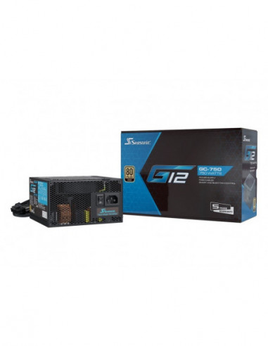 Unități de alimentare pentru PC Seasonic Power Supply ATX 750W Seasonic G12 GC-750, 80+ Gold, 120mm fan, Flat black cables, S2FC