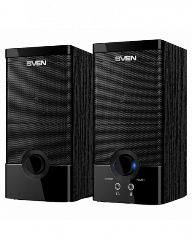 Boxe 2.0 din lemn Speakers SVEN SPS-603 Black, 6w, USB power