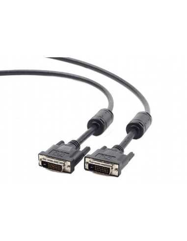 Видеокабели HDMI / VGA / DVI / DP Cable DVI M to DVI M, 3.0m, Cablexpert DVI-D Dual link with ferrite, CC-DVI2-BK-10